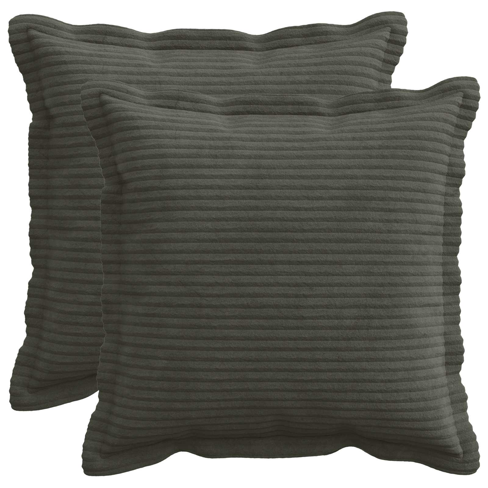 Kussensloop 2 st HOUTEN Antraciet 40 x 40 cm corduroy image 1