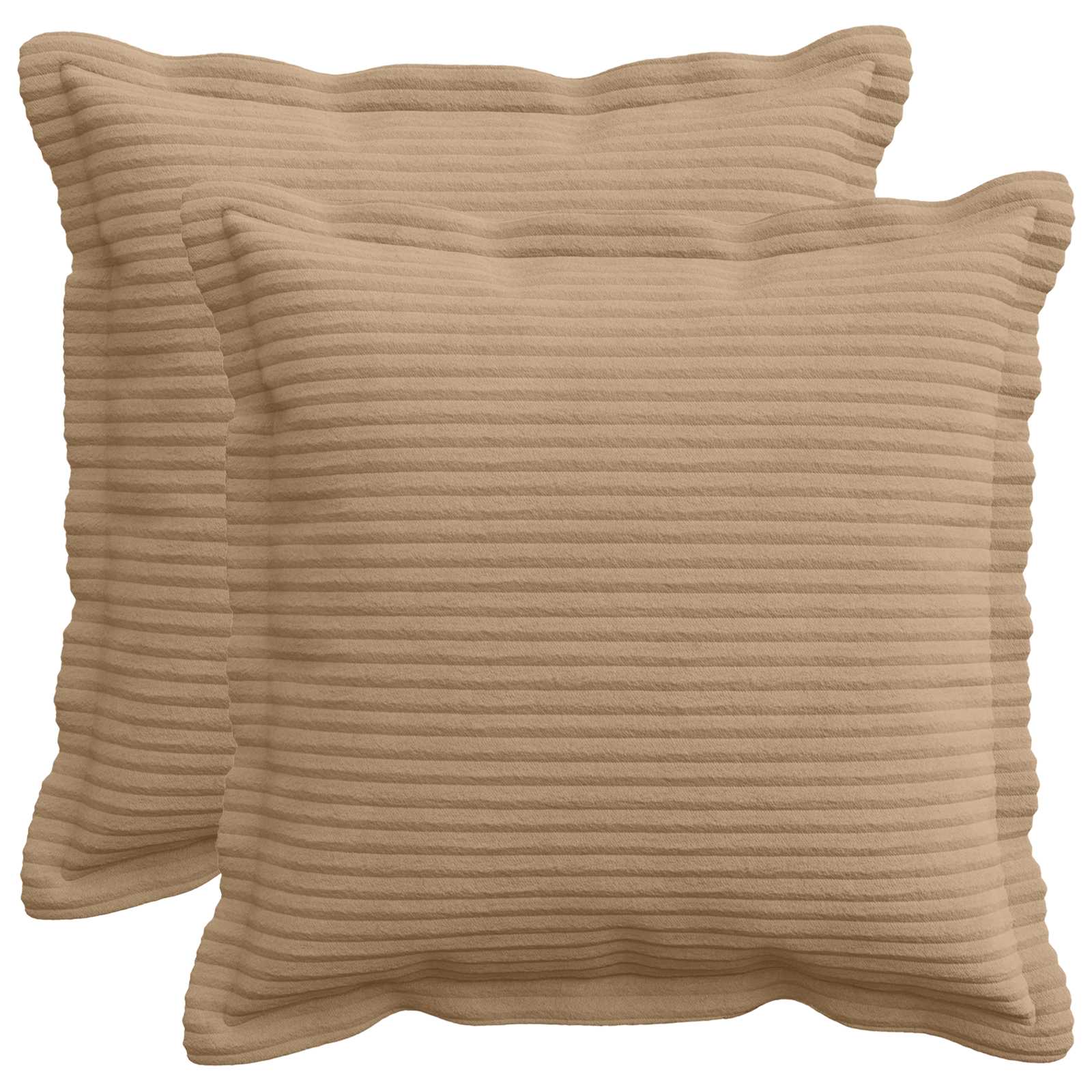 vidaXL Povlak na polštář 2 ks HOUTEN Hnědá 40 x 40 cm manšestr