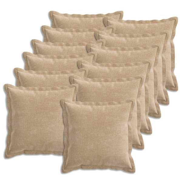 vidaXL Diivanipadi 12 tk HOUTEN Pruunikashall 40 x 40 cm &Scaron;en&uuml;&uuml;lfabric