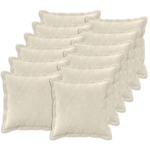 vidaXL Diivanipadi 12 tk HOUTEN Kreemjas 40 x 40 cm Mikrofliis