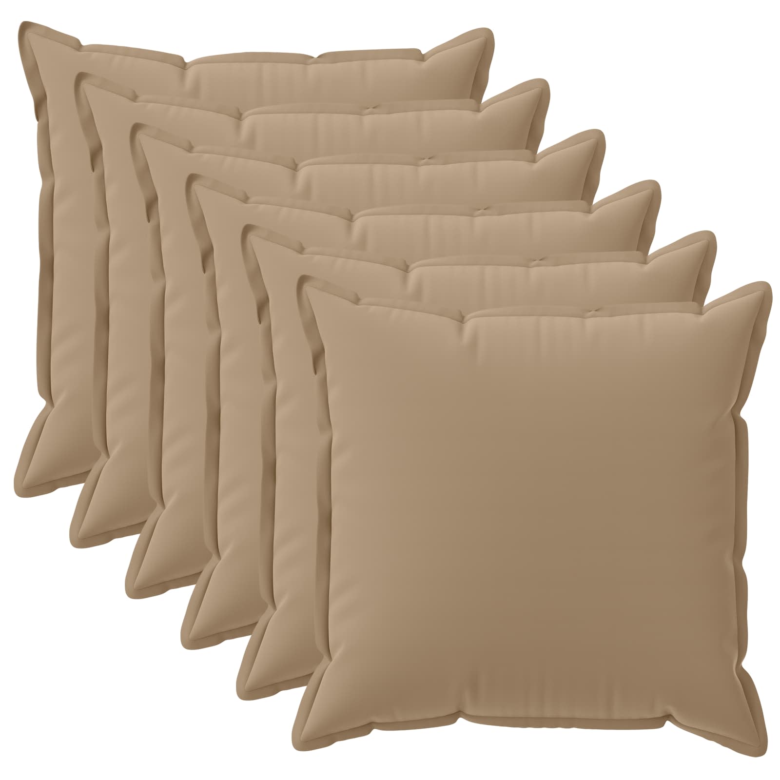 Kussensloop 6 st HOUTEN Taupe 40 x 40 cm Polyester image 1