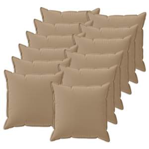 vidaXL Diivanipadi 12 tk HOUTEN Pruunikashall 40 x 40 cm Pol&uuml;ester