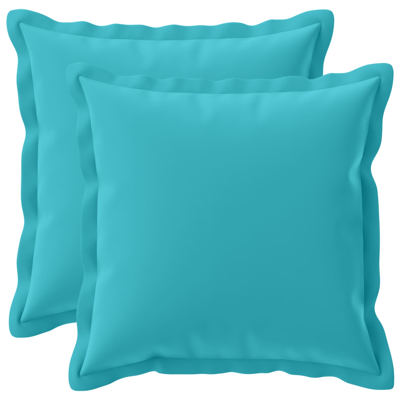Kussensloop 2 st HOUTEN Turquoise 40 x 40 cm Polyester image 1