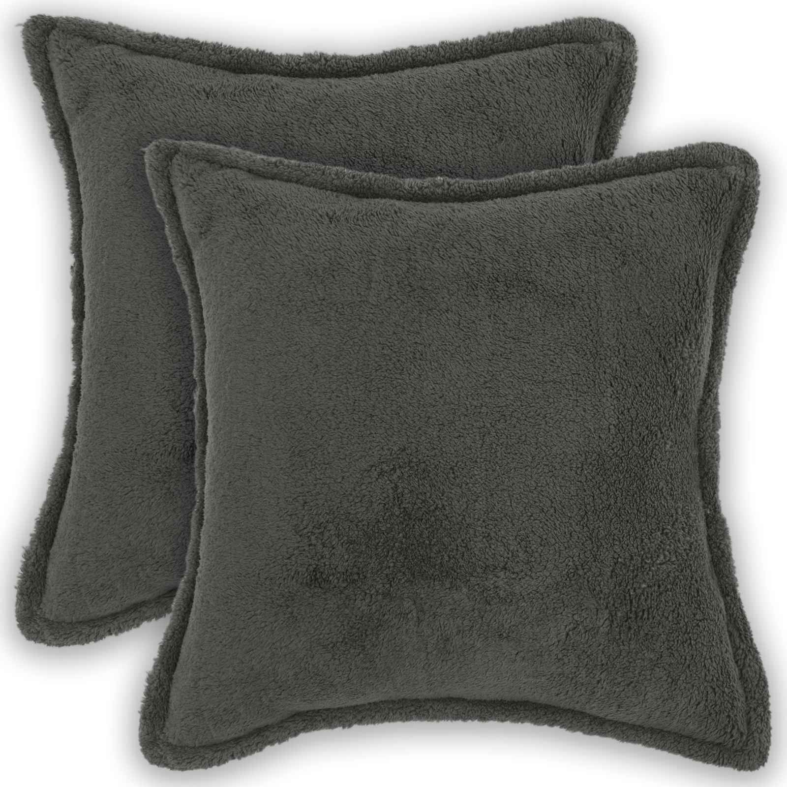 Kussensloop 2 pcs HOUTEN Donkergrijs 40 x 40 cm Bouclé image 1