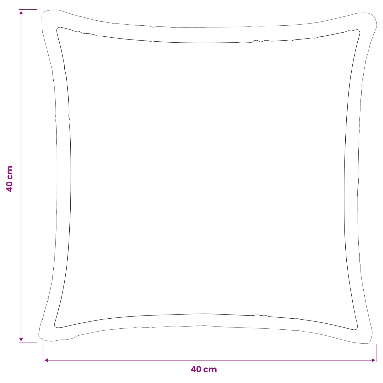 Kussensloop 2 pcs HOUTEN Zwart 40 x 40 cm Flanel image 8