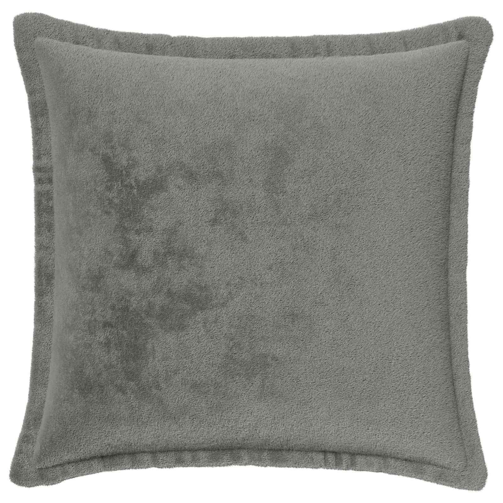 vidaXL - Kussensloop - 6 - st - HOUTEN - Donkergrijs - 40 - x - 40 - cm - Flanel