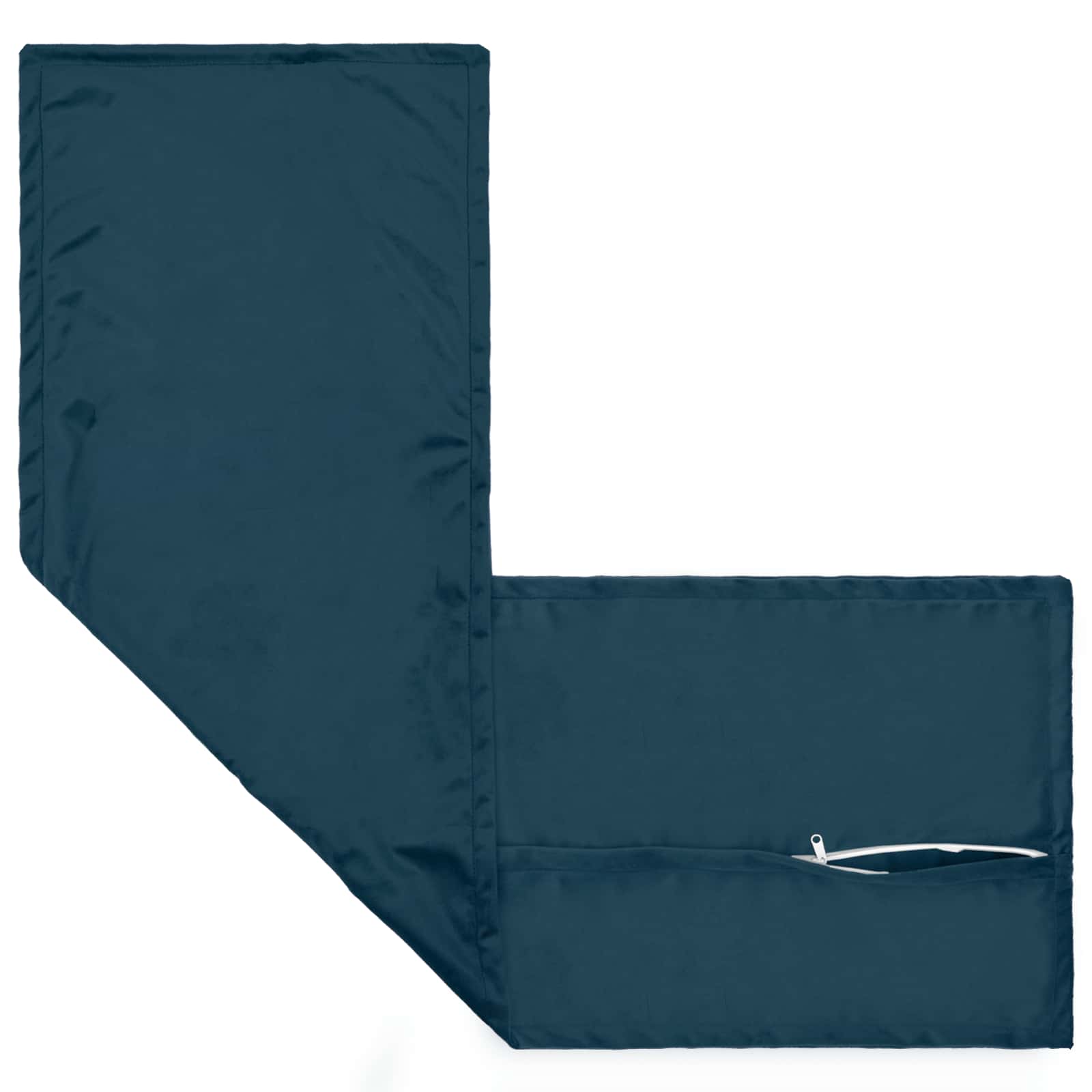 Kussensloop HOUTEN Blauw 40 x 145 cm Fluweel image 3