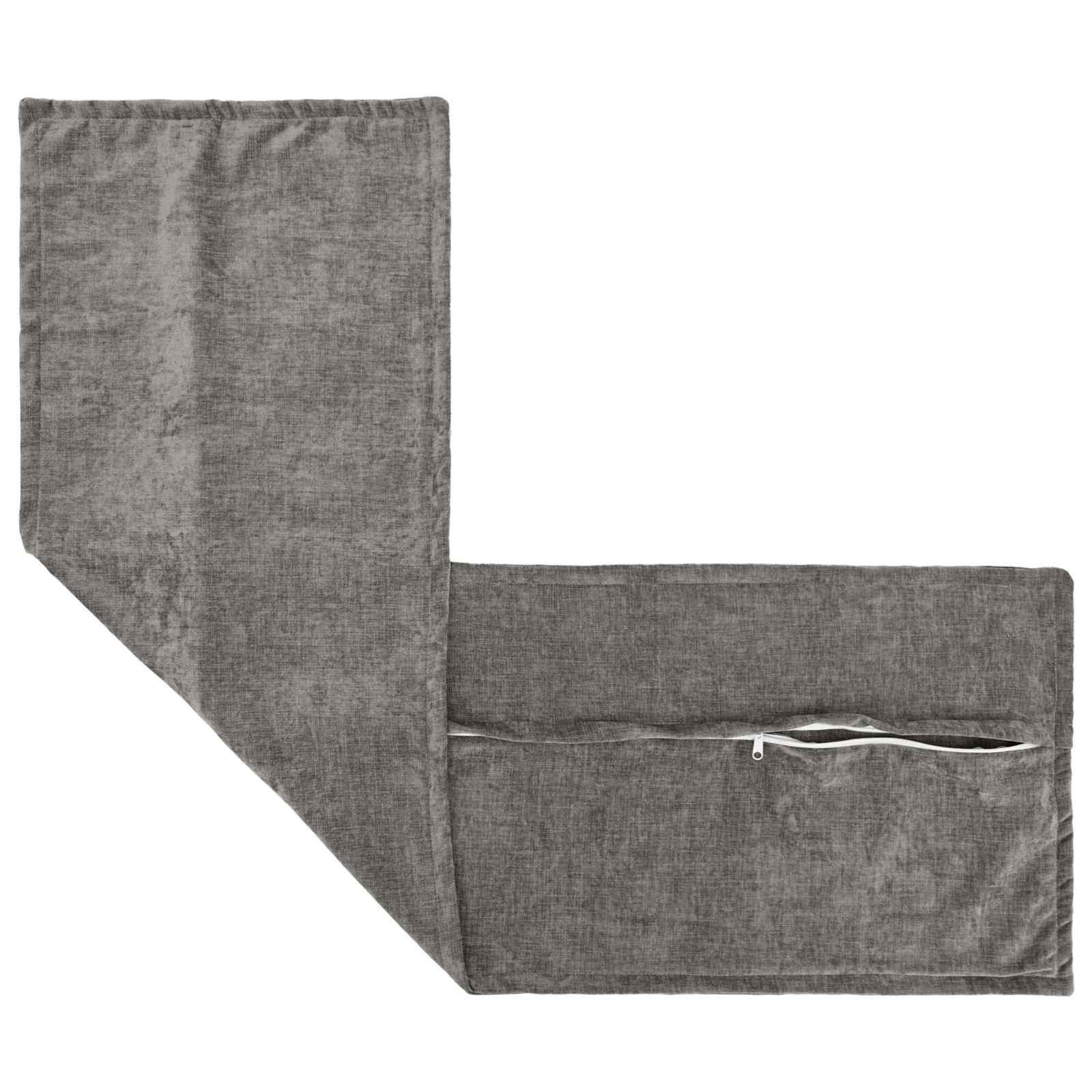 Kissenbezug HOUTEN Dunkelgrau 40 x 145 cm Chenille-Stoff – Ansicht 3
