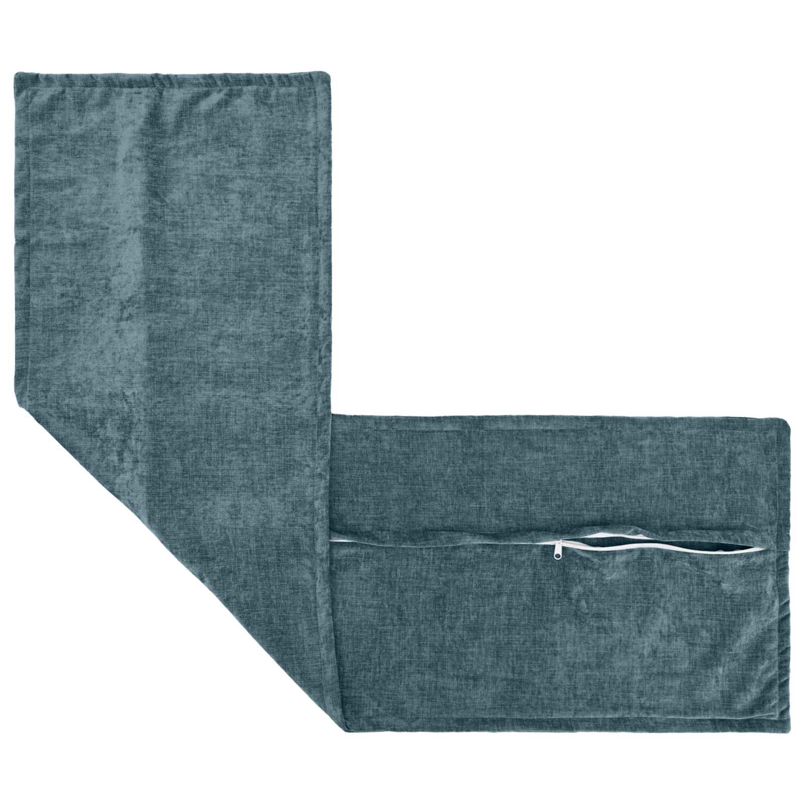 Kussensloop HOUTEN Blauw 40 x 145 cm Chenille Stof image 3