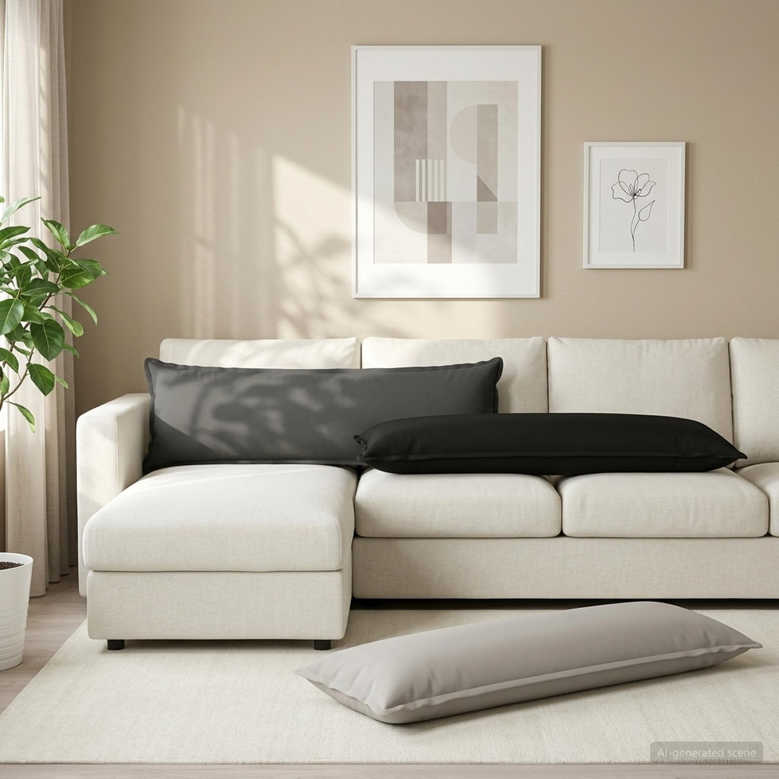 vidaXL Pudebetræk 2 stk. HOUTEN Antracit 40 x 145 cm Polyester