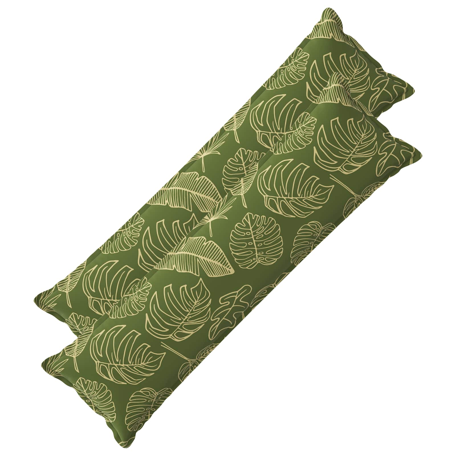 Kussensloop 2 st HOUTEN Bladontwerp 40 x 145 cm Polyester image 1