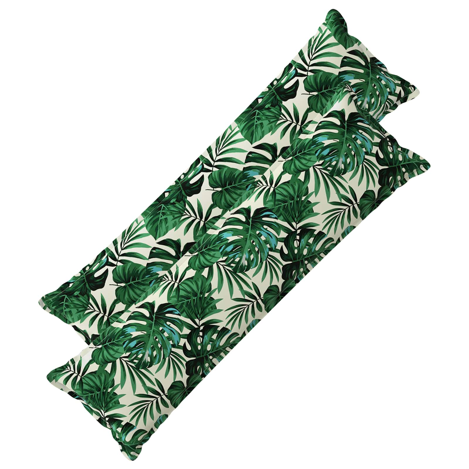 vidaXL Poťah na podložku 2 ks HOUTEN Vzor s listami 40 x 145 cm