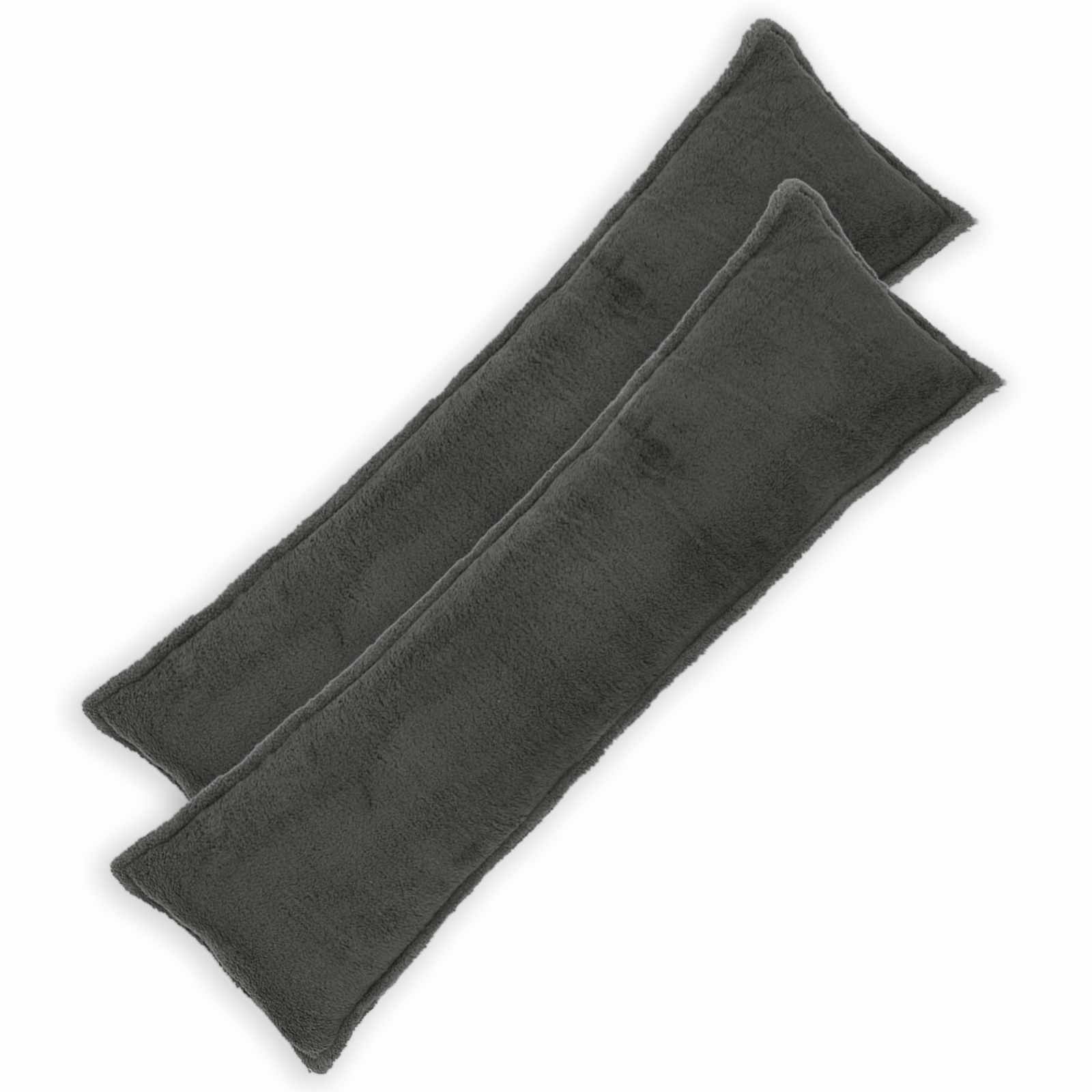 Prevleka za blazino 2 kos HOUTEN Temno siva 40 x 145 cm Bouclé