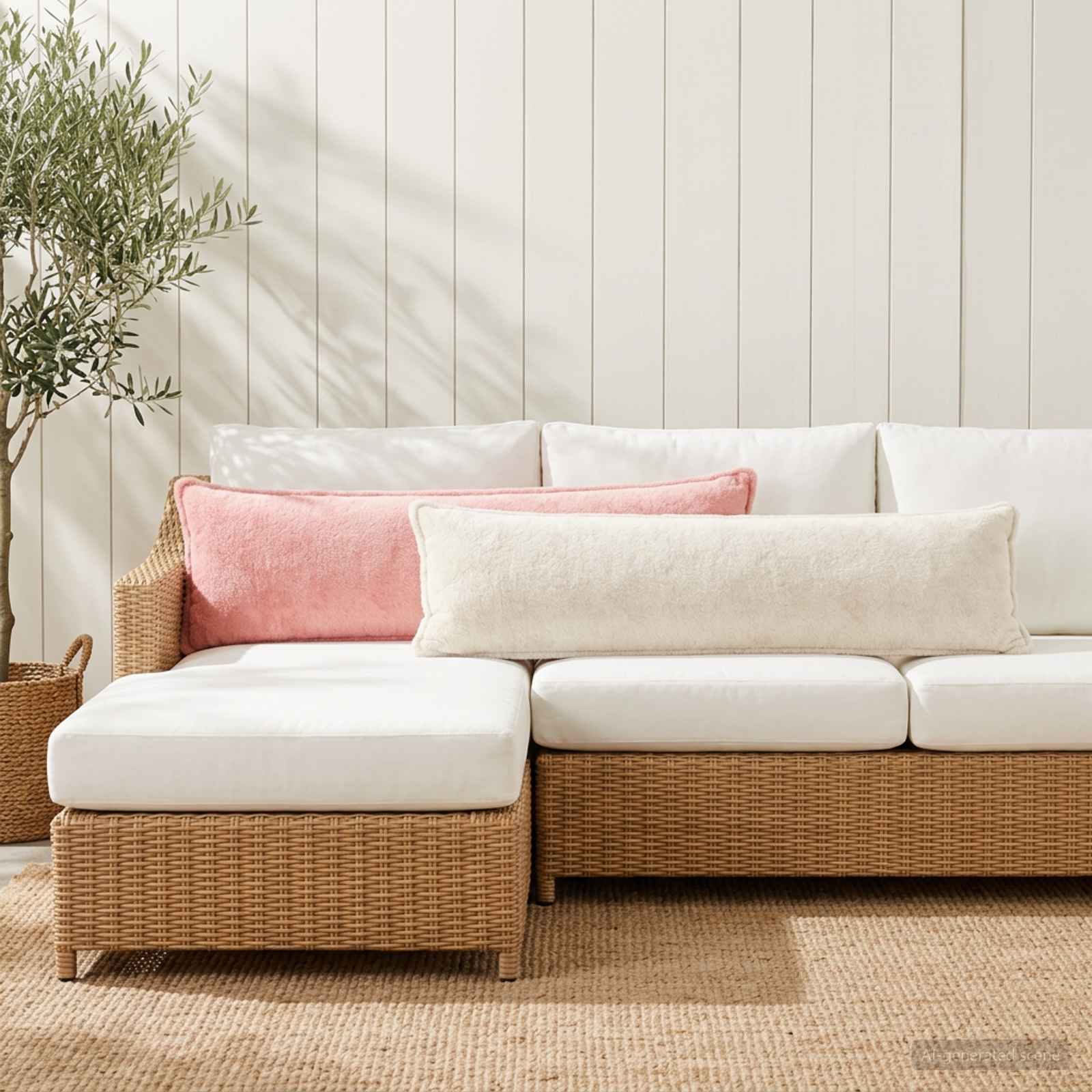 Калъфка за възглавница 2 бр. HOUTEN Бяло 40 x 145 см — изображение 3