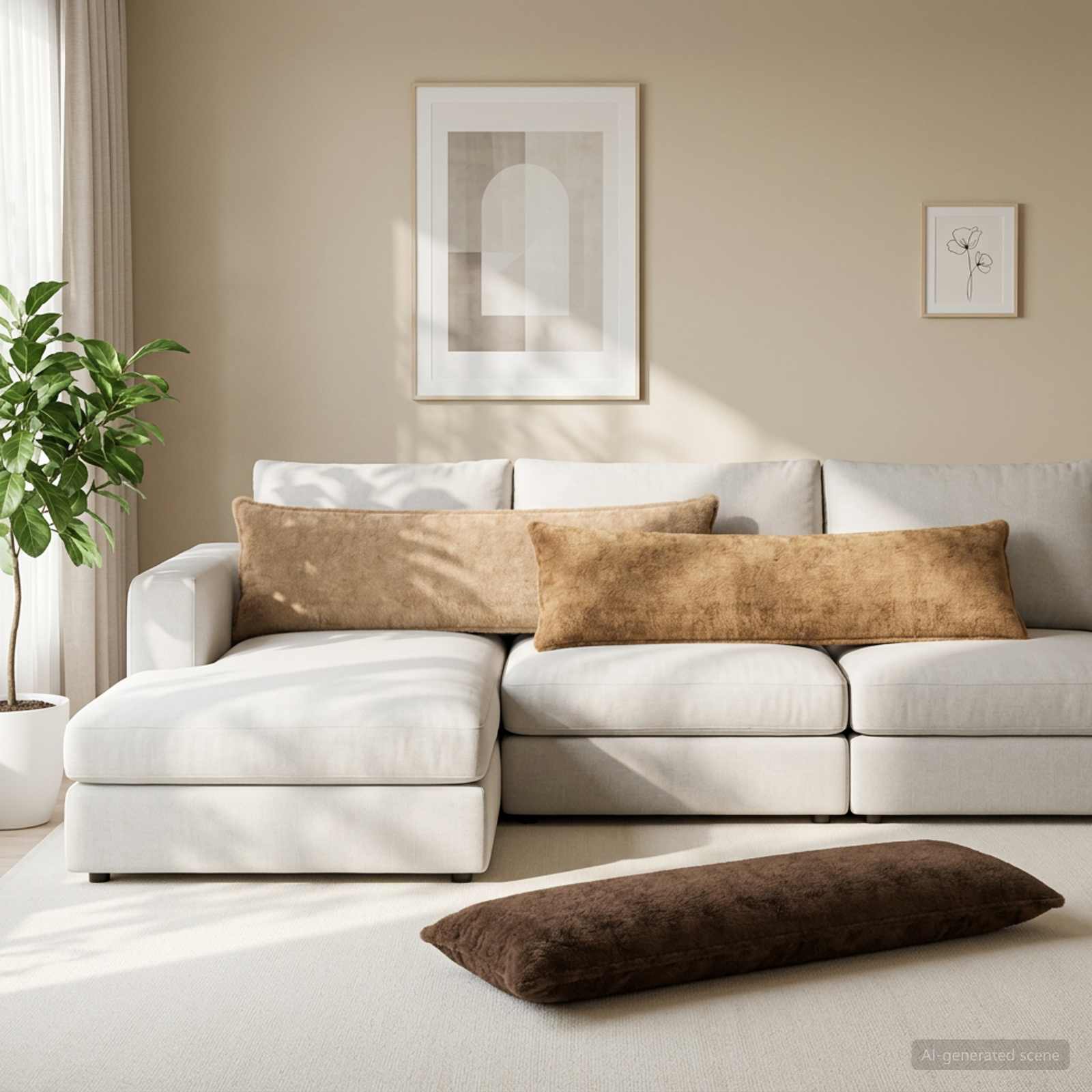 Калъфка за възглавница HOUTEN Таупе 40 x 145 см — изображение 3
