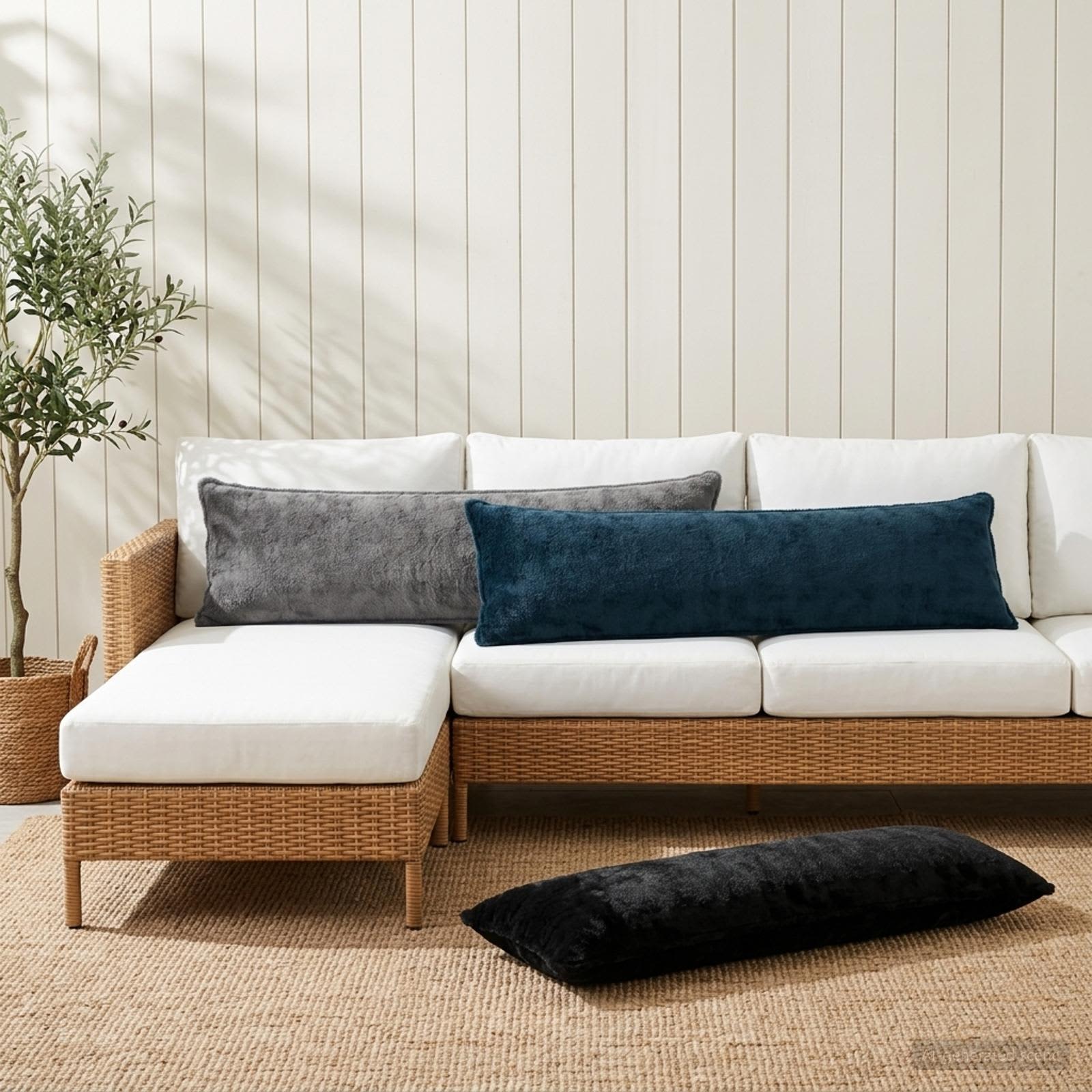 Калъфка за възглавница HOUTEN Черно 40 x 145 см — изображение 3
