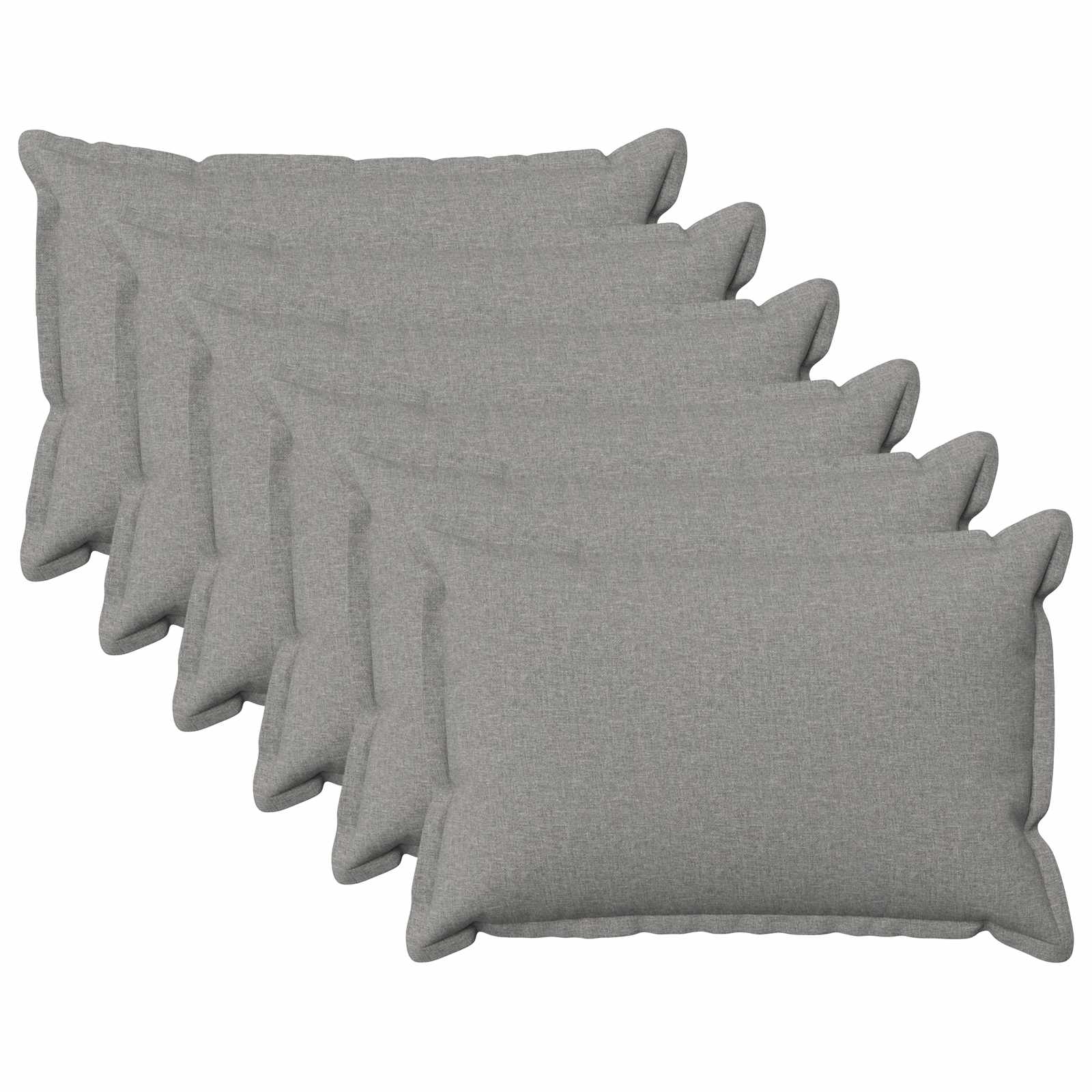 Kussensloop 6 pcs HOUTEN Wolkengrijs 40 x 60 cm Faux Linnen image 1