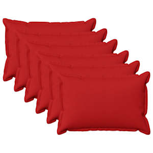vidaXL Diivanipadi 6 pcs HOUTEN Punane 40 x 60 cm Kunstlinen