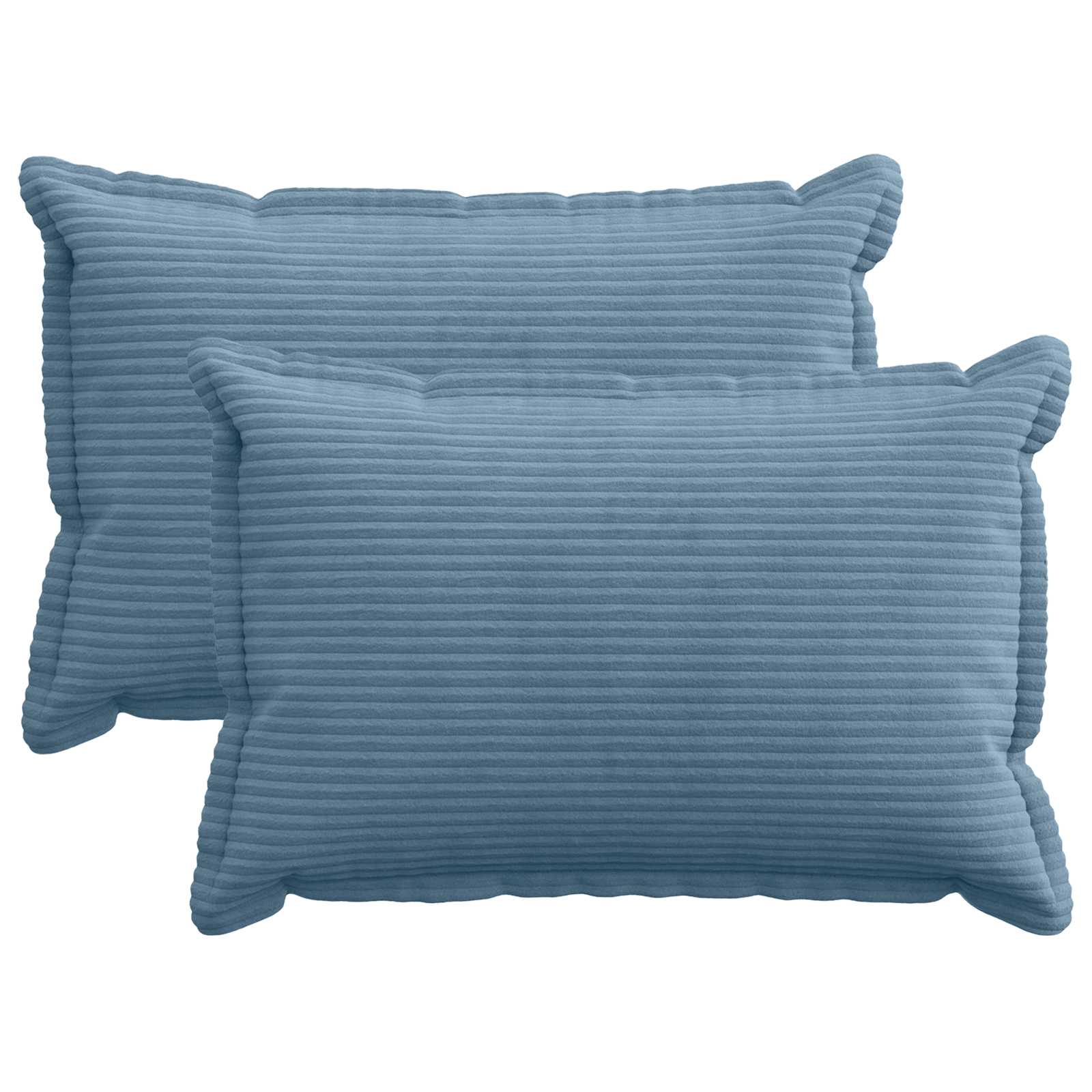 Kussensloop 2 st HOUTEN Blauw 40 x 60 cm corduroy image 1