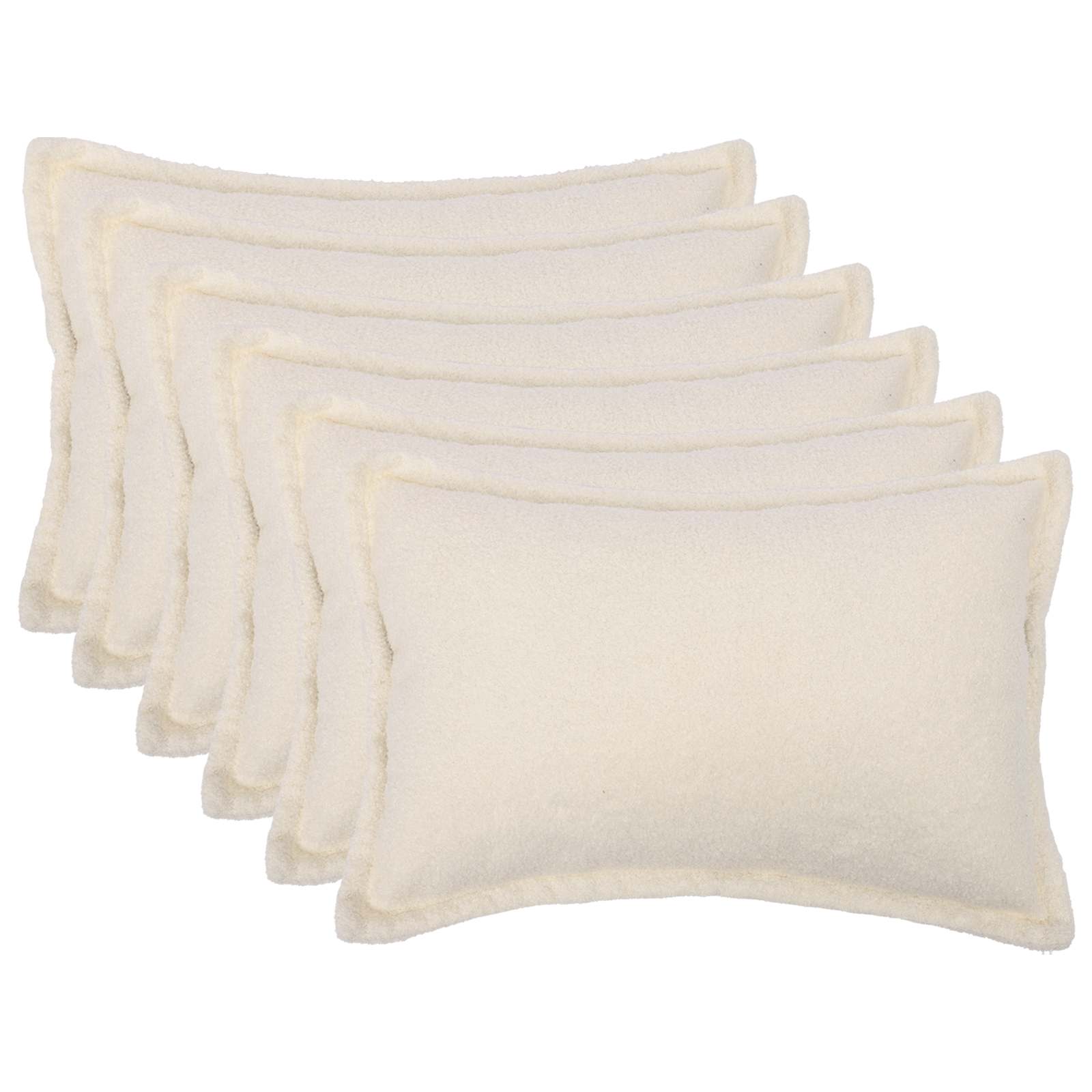Kussensloop 6 pcs HOUTEN Crèmekleurig 40 x 60 cm Bouclé image 1