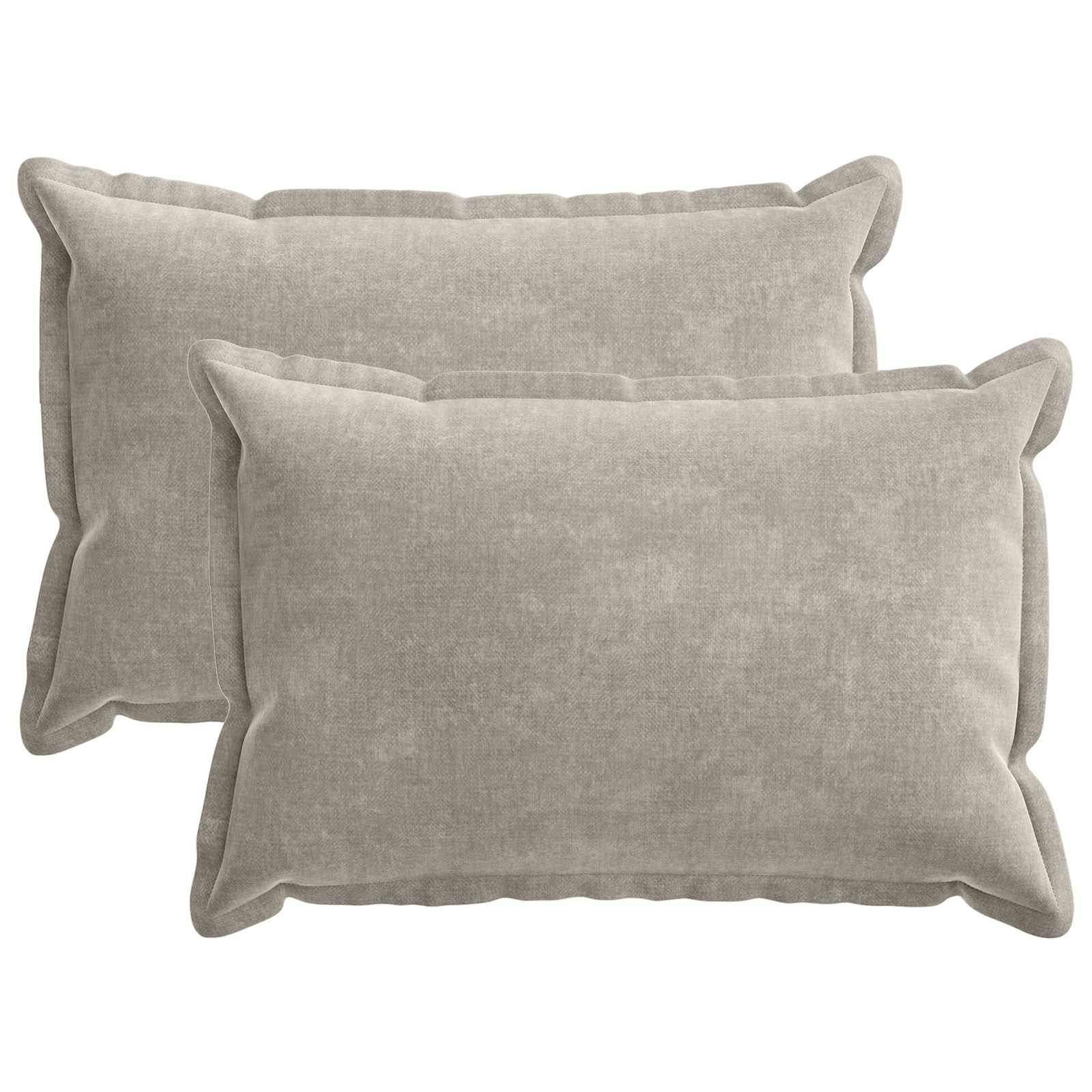 Kussensloop 2 st HOUTEN Lichtgrijs 40 x 60 cm Chenille Stof image 2