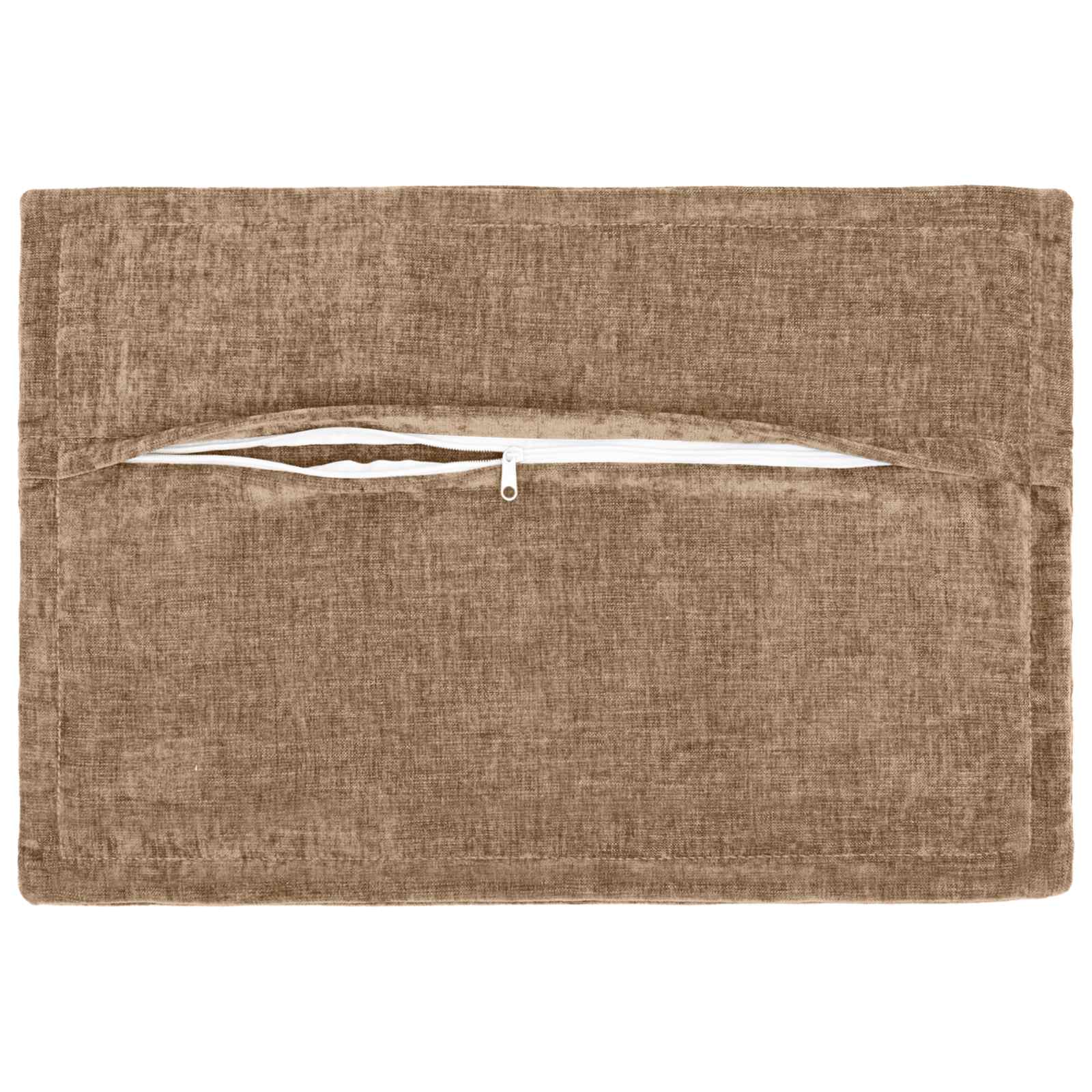 Kussensloop 2 st HOUTEN Bruin 40 x 60 cm Chenille Stof image 4