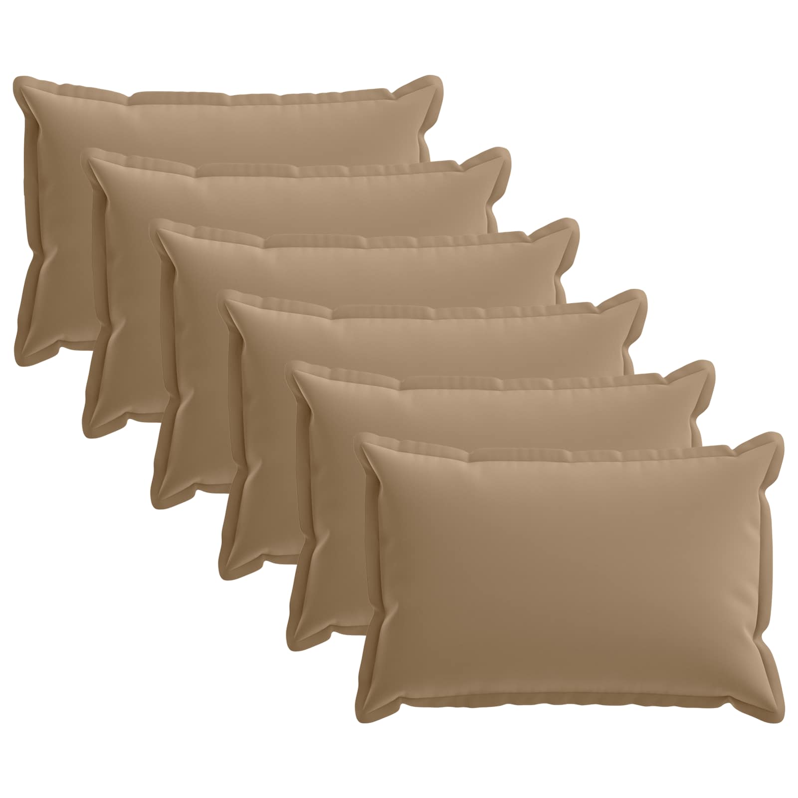 Kussensloop 6 st HOUTEN Taupe 40 x 60 cm Polyester image 1