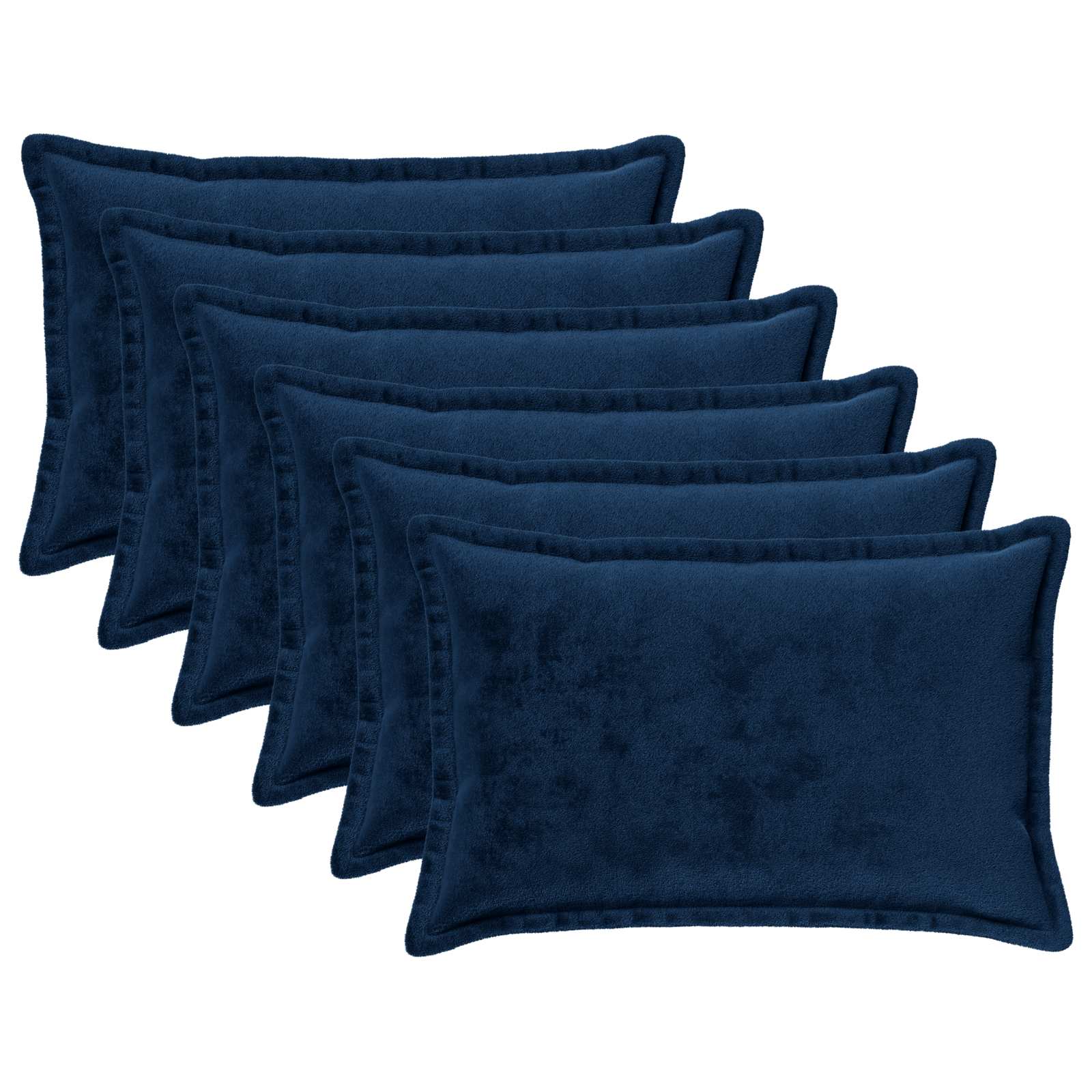 vidaXL Kissenbezug 6 stk. HOUTEN Marineblau 40 x 60 cm Flanell – Bild 2