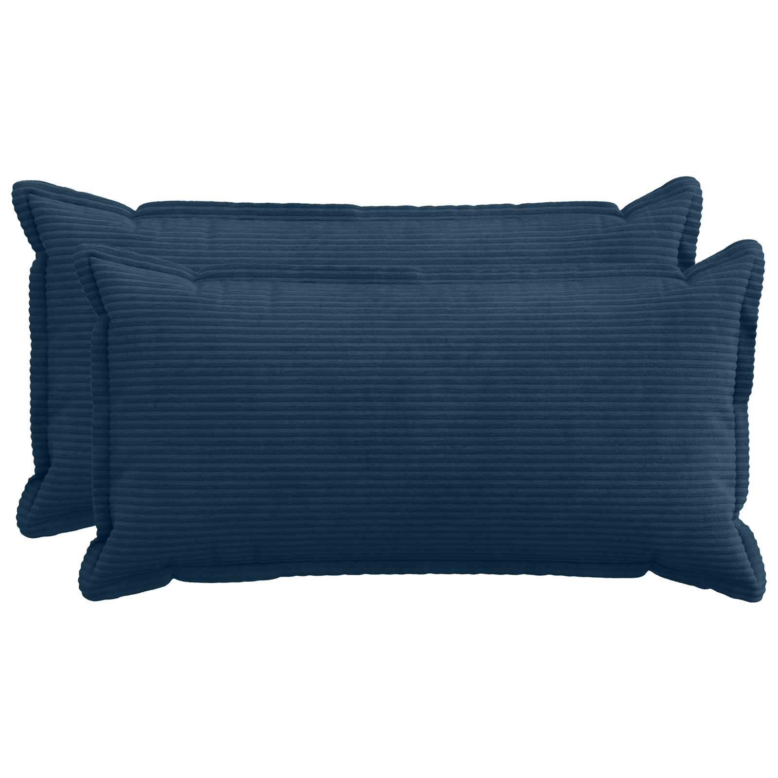 Kussensloop 2 st HOUTEN Marineblauw 40 x 70 cm corduroy image 1