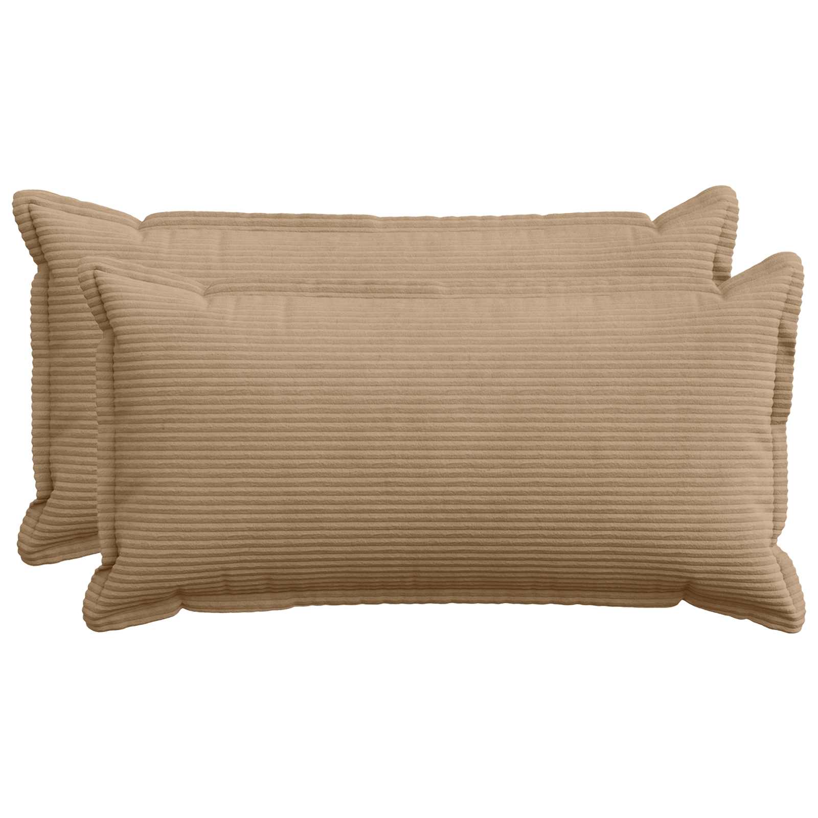 Kussensloop 2 st HOUTEN Bruin 40 x 70 cm corduroy image 1