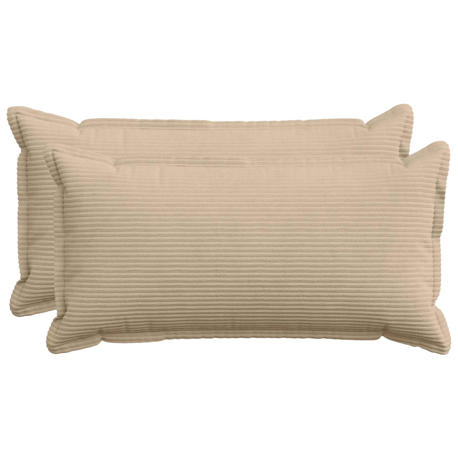 Kussensloop 2 st HOUTEN Taupe 40 x 70 cm corduroy image 1
