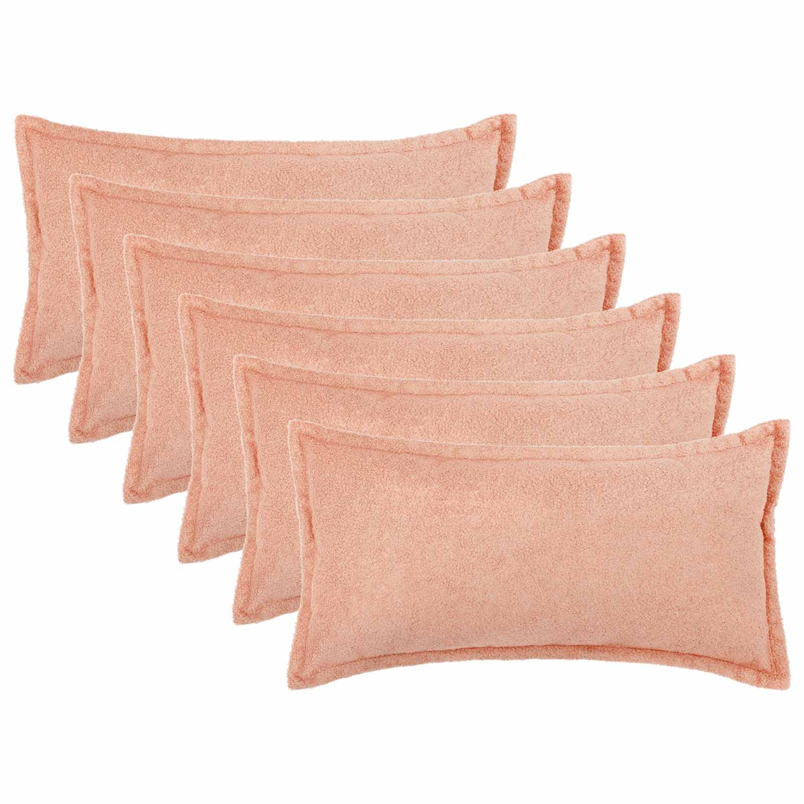 Kussensloop 6 pcs HOUTEN Roze 40 x 70 cm Bouclé image 1
