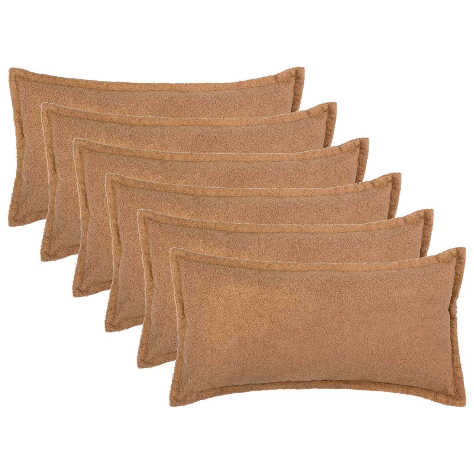 Kussensloop 6 pcs HOUTEN Beige 40 x 70 cm Bouclé image 1
