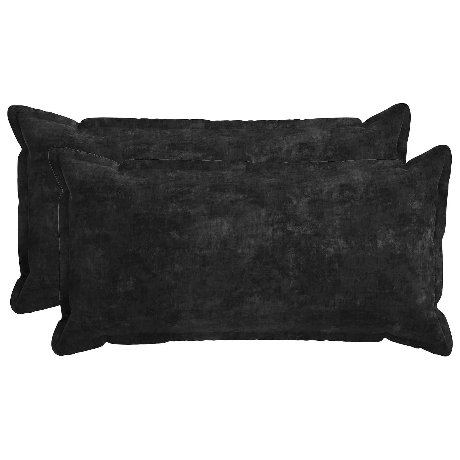 Kussensloop 2 st HOUTEN Antraciet 40 x 70 cm Chenille Stof image 2