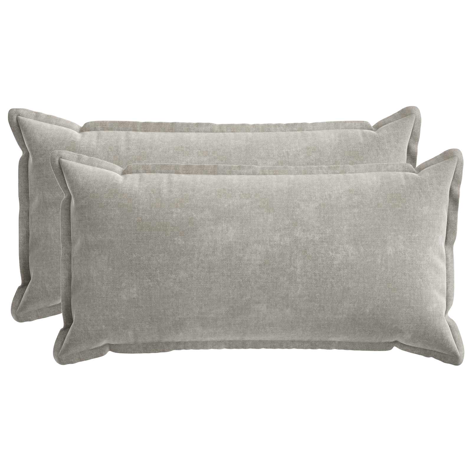 Kussensloop 2 st HOUTEN Lichtgrijs 40 x 70 cm Chenille Stof image 2