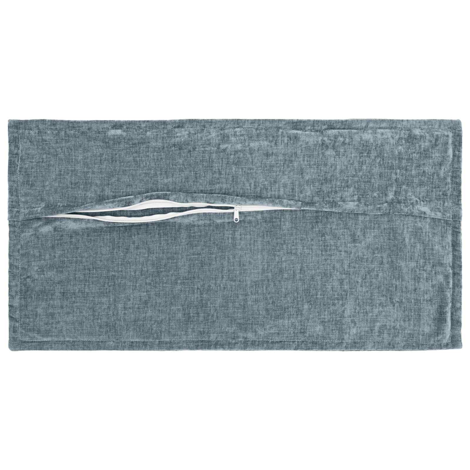 Kussensloop 6 st HOUTEN Lichtblauw 40 x 70 cm Chenille Stof image 3