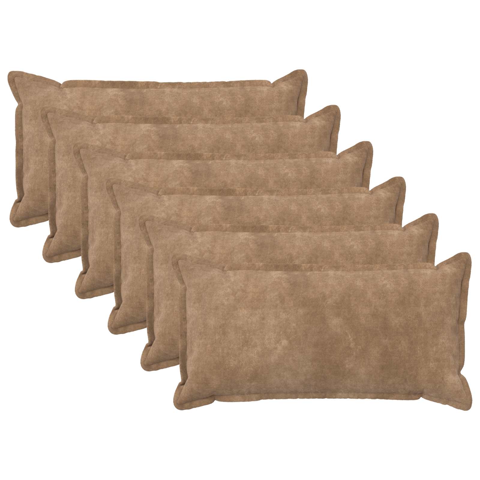 Kussensloop 6 pcs HOUTEN Taupe 40 x 70 cm Microfiber Fleece image 1