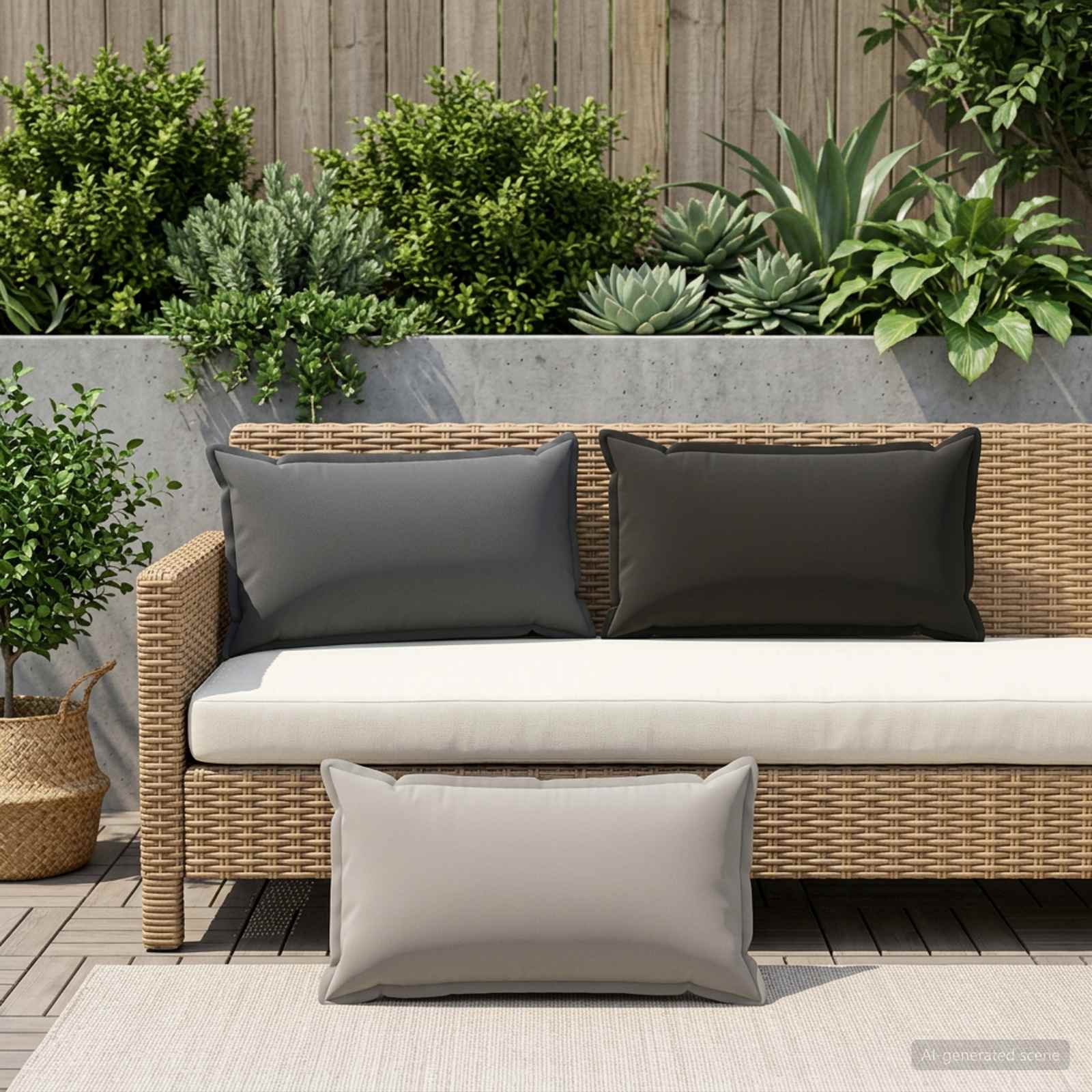 vidaXL Pudebetræk 2 stk. HOUTEN Grå 40 x 80 cm Polyester