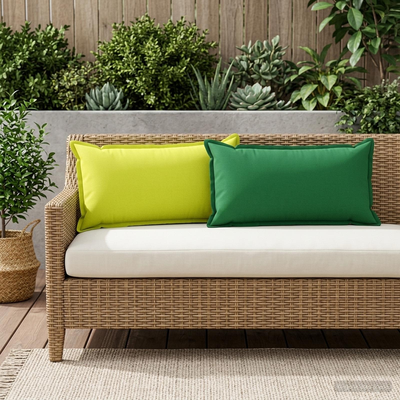 vidaXL Pudebetræk 2 stk. HOUTEN Grøn 40 x 80 cm Polyester