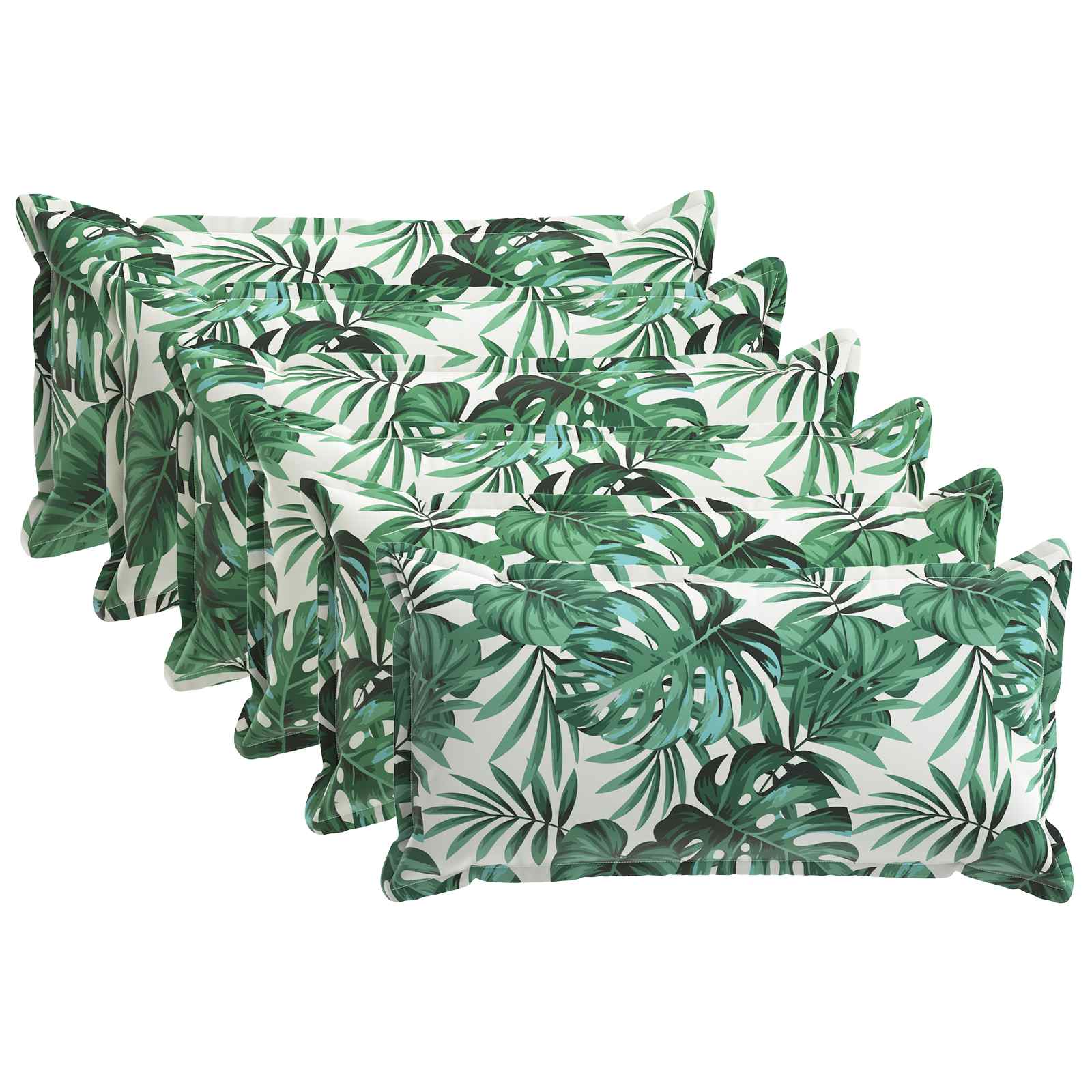 vidaXL Poťah na podložku 6 ks HOUTEN Vzor s listami 40 x 70 cm