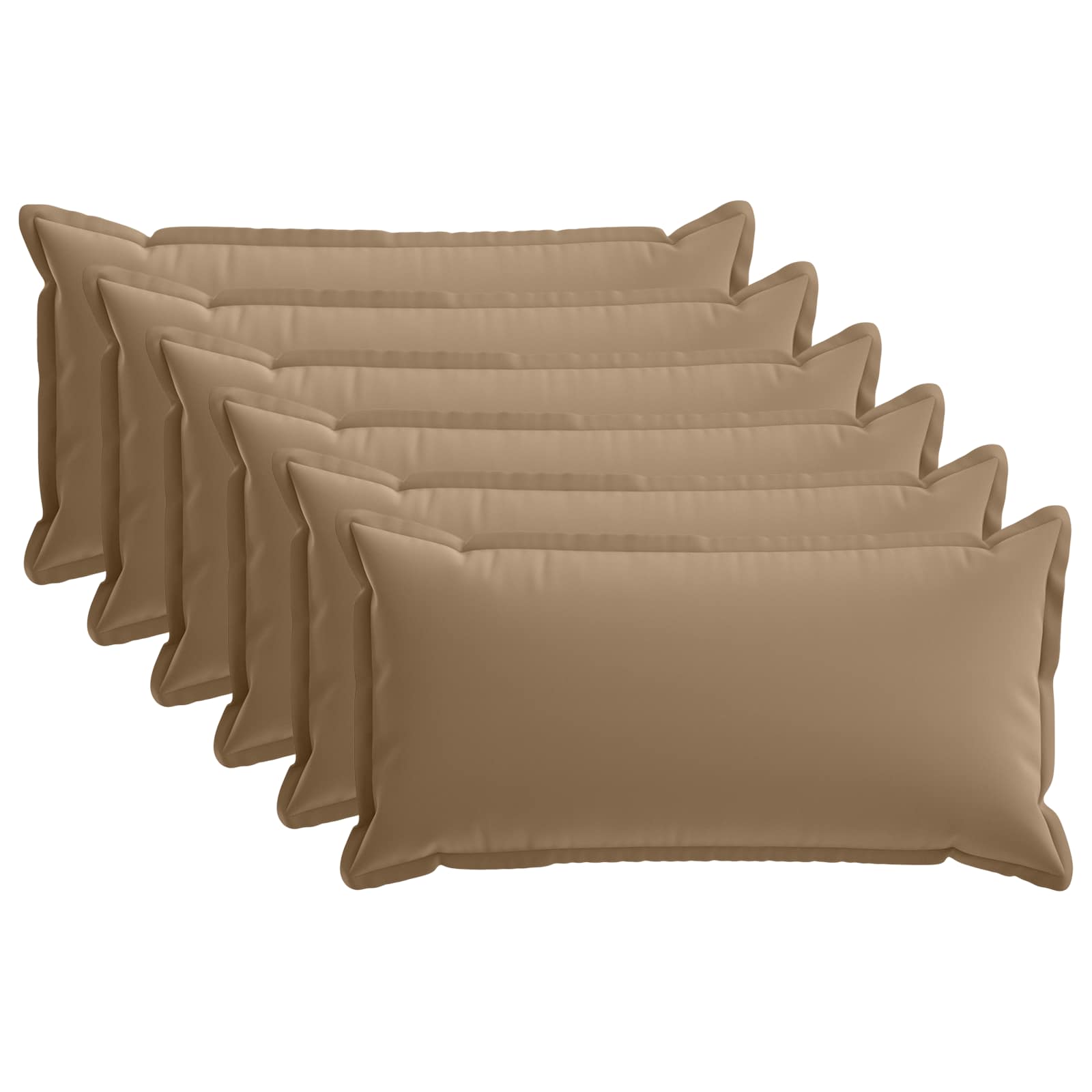 Kussensloop 6 st HOUTEN Taupe 40 x 70 cm Polyester image 1