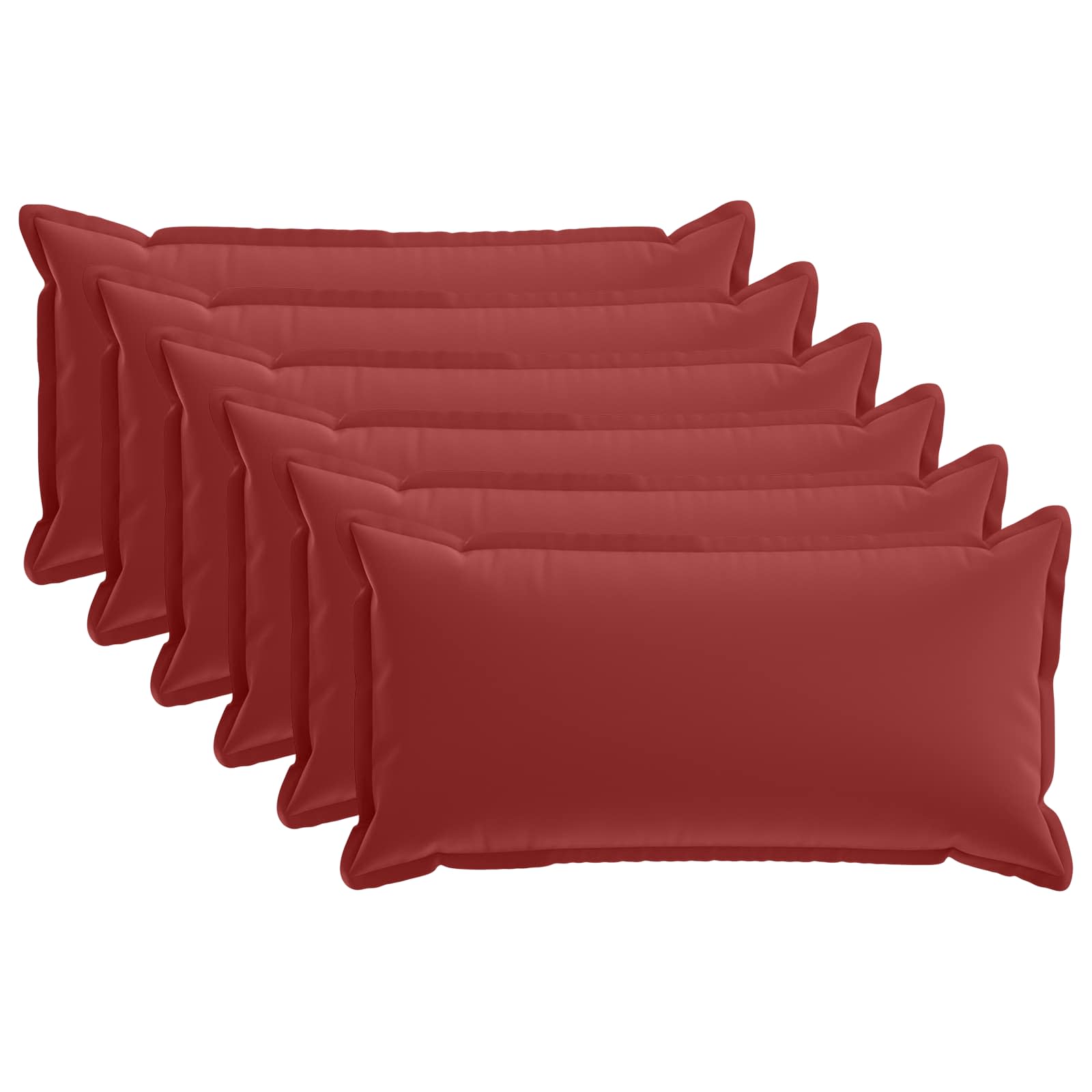 Kussensloop 6 st HOUTEN Wijnrood 40 x 70 cm Polyester image 1