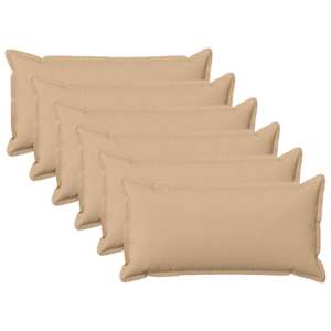 vidaXL Diivanipadi 6 pcs HOUTEN Kreemjas 40 x 80 cm Kunstlinen