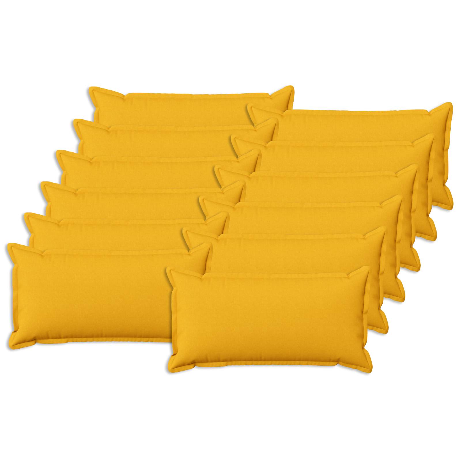 vidaXL Povlak na polštář 12 pcs HOUTEN Světlá žlutá 40 x 80 cm