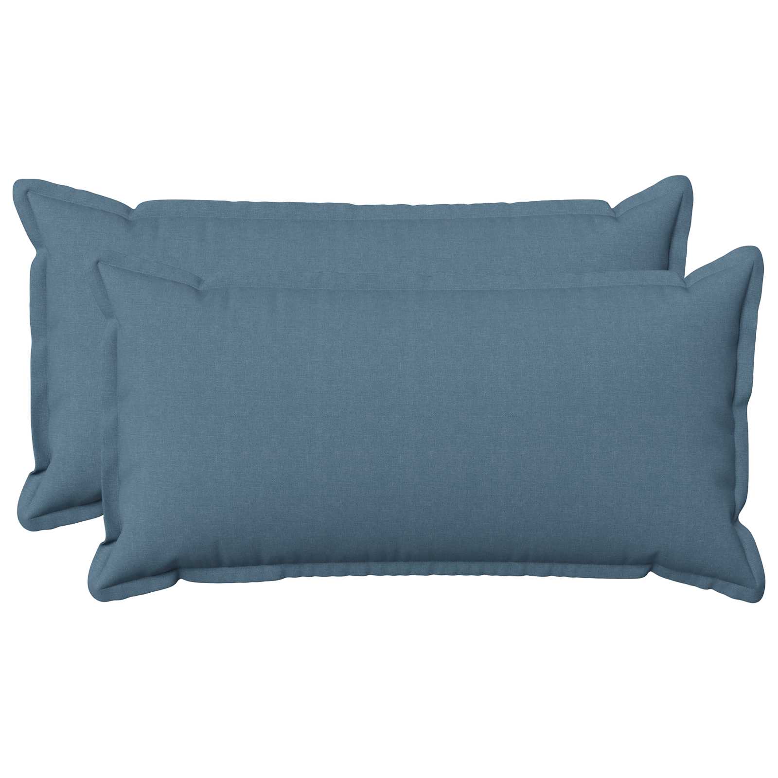 Kussensloop 2 pcs HOUTEN Jeans Blauw 40 x 80 cm Faux Linnen image 1