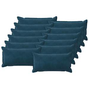 vidaXL Diivanipadi 12 pcs HOUTEN Sinine 40 x 80 cm Samet