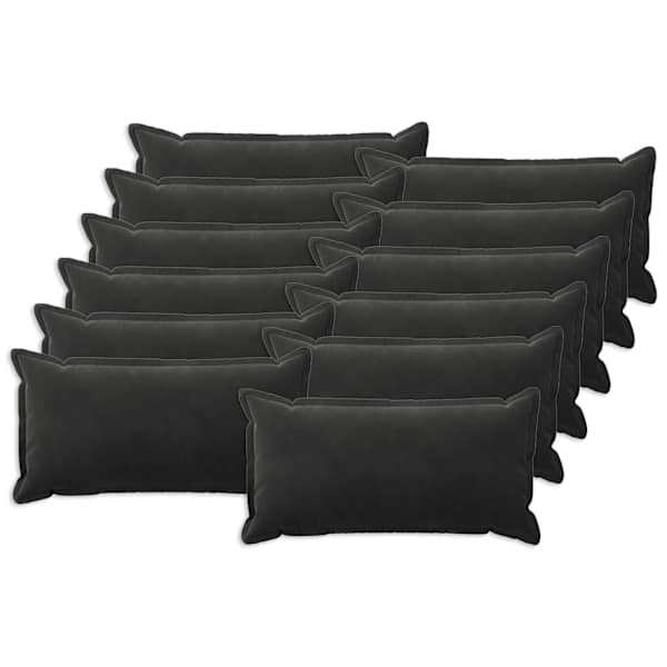 vidaXL Diivanipadi 12 pcs HOUTEN Must 40 x 80 cm Samet