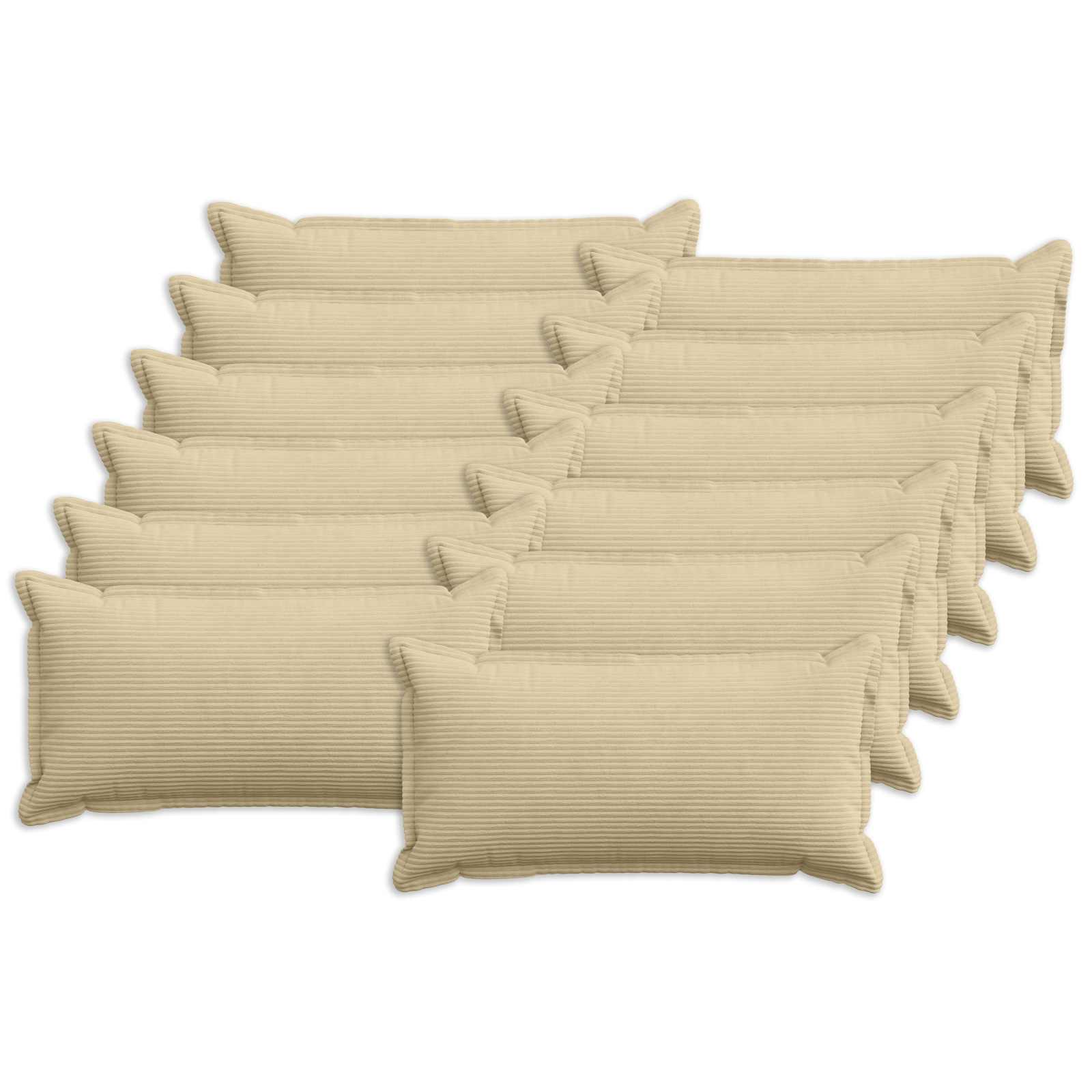 Kussensloop 12 st HOUTEN Lichtgroen Grijs 40 x 80 cm corduroy image 1