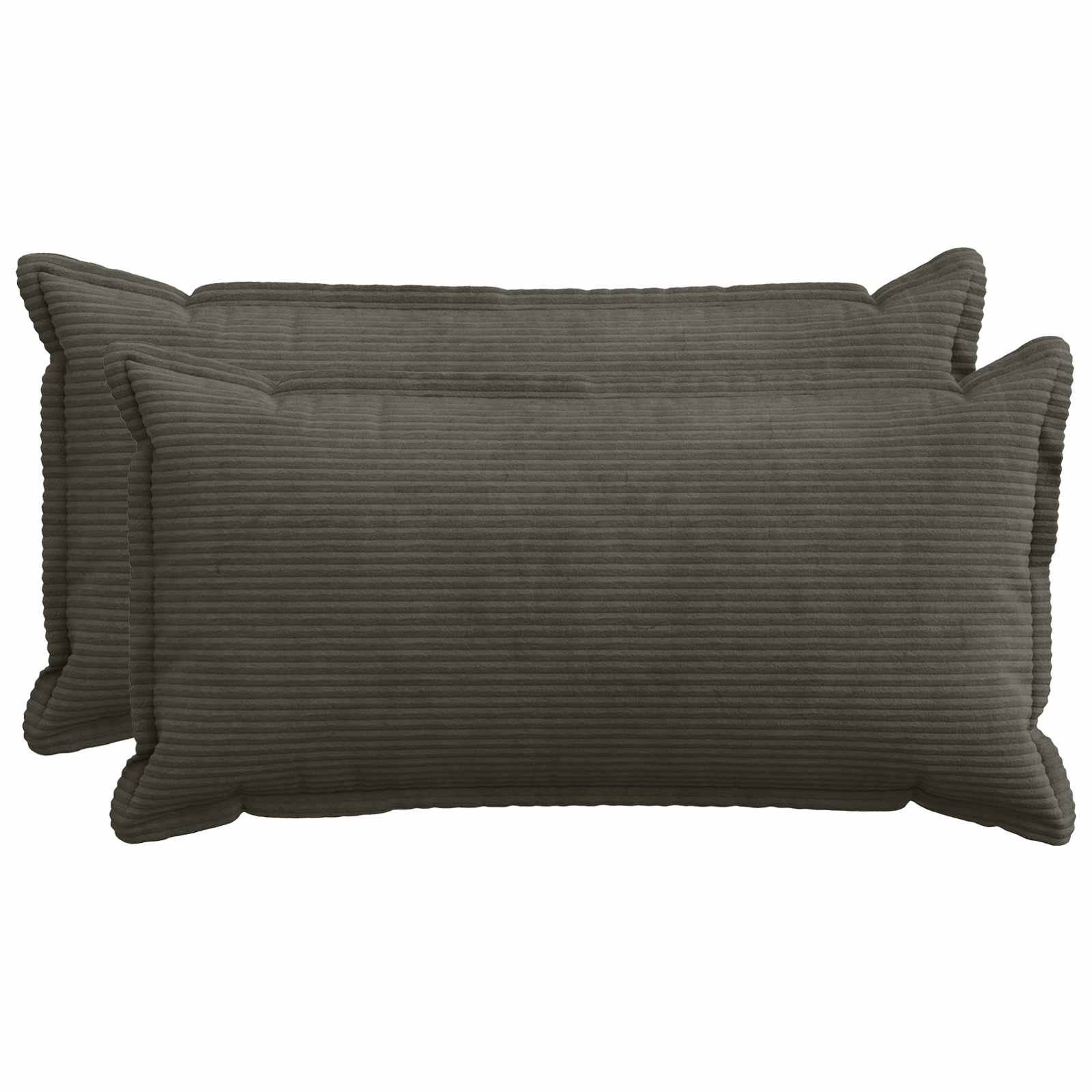 Kussensloop 2 st HOUTEN Antraciet 40 x 80 cm corduroy image 1