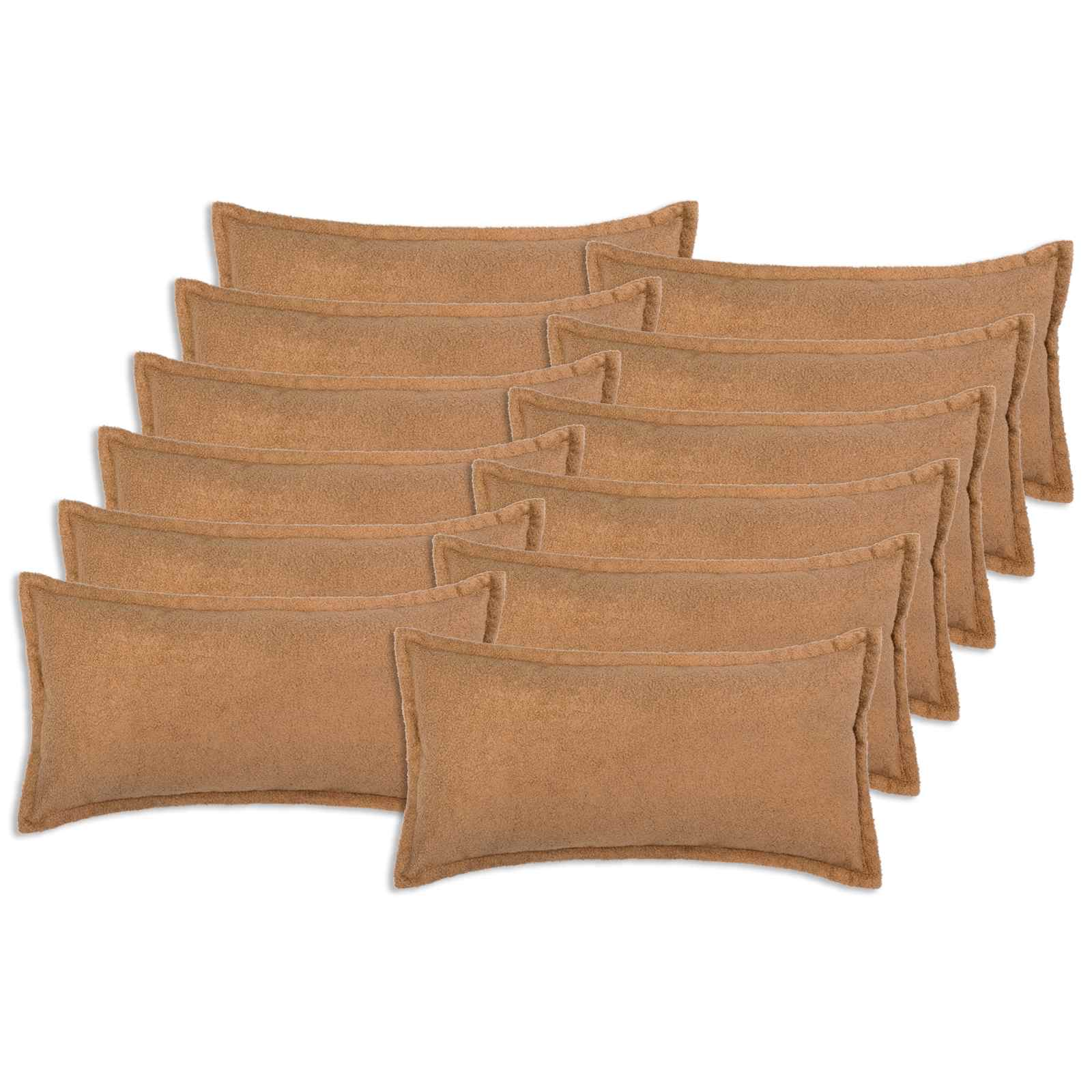 Kussensloop 12 pcs HOUTEN Beige 40 x 80 cm Bouclé image 1